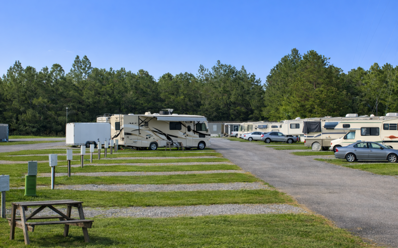 RV park on a clear day